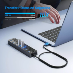 HUB DE 7 PUERTOS USB 3.0 - comprar online