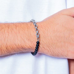Pulsera Acero Lucas NEGRA