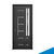 Puerta de Chapa Electrocincada AC86 Barral75 Con Postigo Lateral Negra