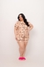 Americano curto Plus Size - Urso Xadrez na internet