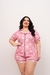 Americano curto Plus Size - Coração Rosa