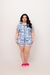 Americano curto Plus Size - Coração Azul - comprar online