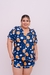 Americano curto Plus Size - Lua azul