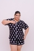 Americano curto Plus Size - Coração preto