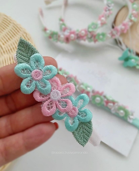 Meia de seda slim - Flores