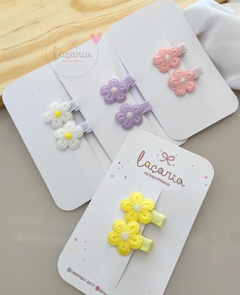Parzinho baby - Flor crochet
