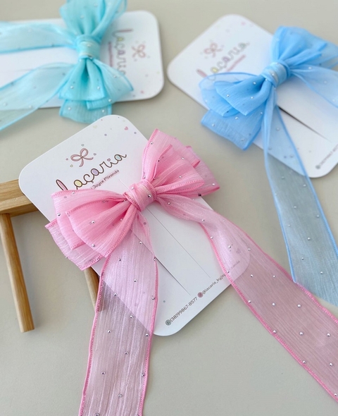 Laço Organza - Festas com pontas