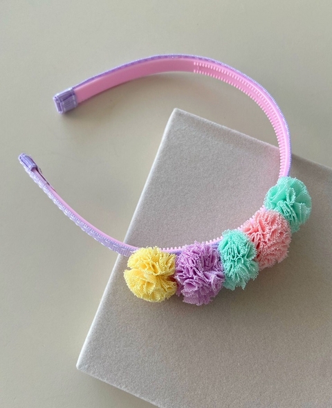 Arco - Pompons coloridos / malha - comprar online