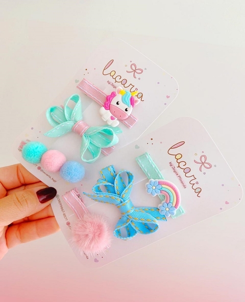 Hair clips - Tema unicórnio
