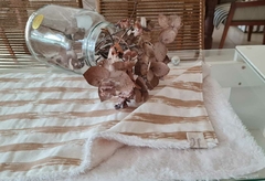 MANTA BEBÉ CORDERITO SOFT TUSOR RAYAS BEIGE - comprar online