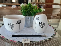 SET MATE CERAMICA + CEREALERO FLOR en internet