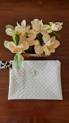 SOBRE CUERO PU METALASSE BLANCO - HOMEMADE