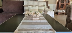 CAMINO DE MESA RAYADO ANCHO BEIGE