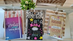 SET CUADERNO + FUNDA RAYAS ROSA - HOMEMADE