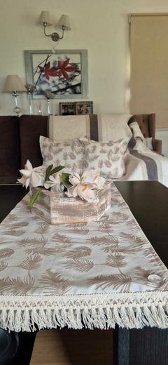CAMINO DE MESA RAMITAS BEIGE - comprar online