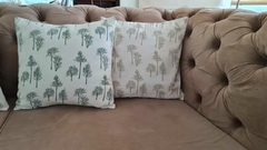 FUNDA TUSOR ARBOLITO VERDE MALVA - comprar online