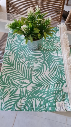 SET X 3 INDIVIDUALES HOJAS VERDE - HOMEMADE