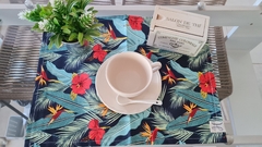 SET X 3 INDIVIDUALES ESTAMPA FLORES en internet