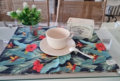 SET X 3 INDIVIDUALES ESTAMPA FLORES