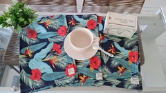 SET X 3 INDIVIDUALES ESTAMPA FLORES - HOMEMADE