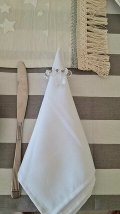 SET X 12 PORTA SERVILLETAS CAIRELES PLATA