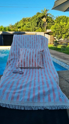 LONA PLAYERA RAYAS ROSA DESGASTADO
