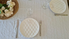 MANTEL TUSOR BLANCO RAYAS NATURAL - tienda online