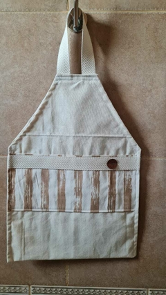 SET DE BAÑO RAYAS BEIGE - HOMEMADE