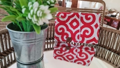 ESTUCHE DE CARTERA MANDALA ROJA