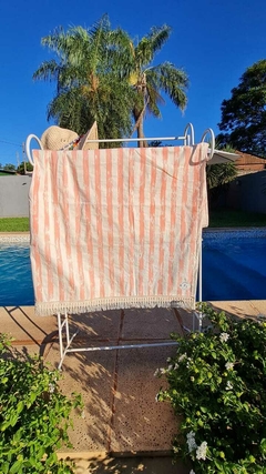 LONA PLAYERA RAYAS ROSA DESGASTADO - HOMEMADE