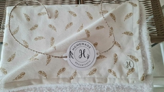 MANTA BEBÉ CORDERITO SOFT TUSOR PLUMITAS BEIGE - comprar online