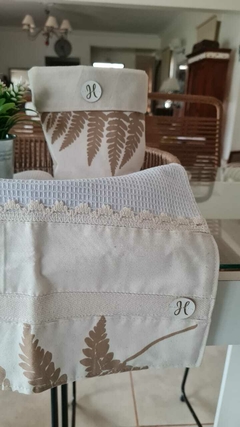 SET CESTO + REPASADOR RAMAS BEIGE - comprar online