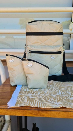 BOLSO MORRAL MATERO METALASSE BEIGE + CHAU LATAS - comprar online