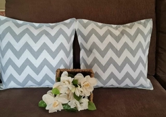FUNDA LONA CHEVRON GRIS