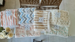 MANTA BEBÉ CORDERITO SOFT TUSOR RAYAS BEIGE - HOMEMADE