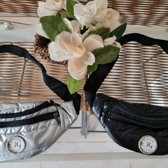 RIÑONERA PLATA TELA PUFFER - HOMEMADE
