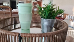 VASO TÉRMICO TIPO STARBUCK MUG VERDE CLARO