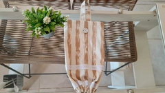 PORTABOLSAS A RAYAS TUSOR BEIGE - comprar online