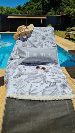 LONA PLAYERA PALMA MONSTERA GRIS en internet