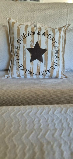 FUNDA RAYADA BEIGE STAR en internet