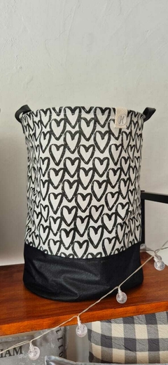 CESTO DE ROPA/JUGUETES CORAZONES - comprar online