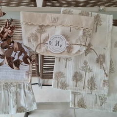 SET DE COCINA ESTAMPA ARBOLITO. - comprar online