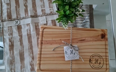 TABLA TIPO PLATO PARA ASADO Y/O PICADA + FUNDA RAYA BEIGE en internet