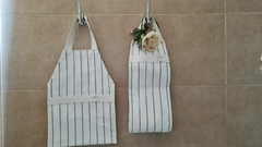 SET DE BAÑO RAYAS GRISES
