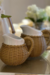 JARRA DE PORCELANA COM SUPORTE DE VIME GRANDE