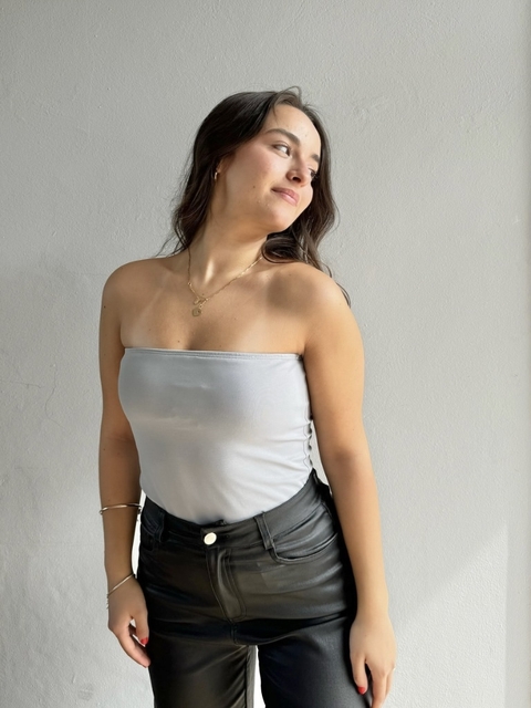 Top Faixa Cinza Gelo