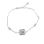 Pulseira Almofada Quadrada Cravejado Zircônia