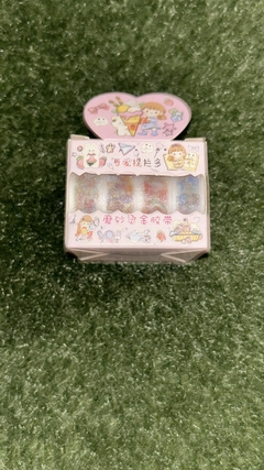 Washi tape - kit com 4 - Papelaria Fofa