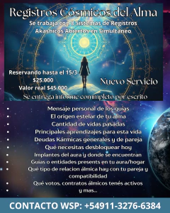 Registros cosmicos del alma Promo hasta el 24/3