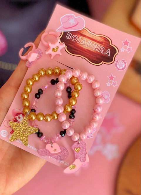 Kit 3 pulseiras Boiadeira